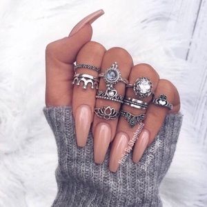 Nude Coffin Press On Nails